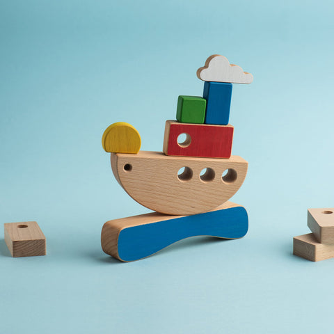 Balance Ship - Premium and Unique gift animiwoodworkshop, balancetoy, greece, handmade, montessoritoy, sensorytoy, ship, stackingtoy, toddler, woodentoy Wooden Toys from Animi Wood Workshop - Shop now at AU family concept store Mommy's Pouch