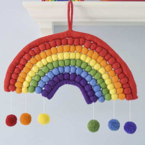 Rainbow Felt Ball Hanging - Premium and Unique gift baby, felttoy, forkids, handmade, rainbow, roomdecor, taratreasures, toddler Pretend Play from Taratreasures - Shop now at AU family concept store Mommy's Pouch