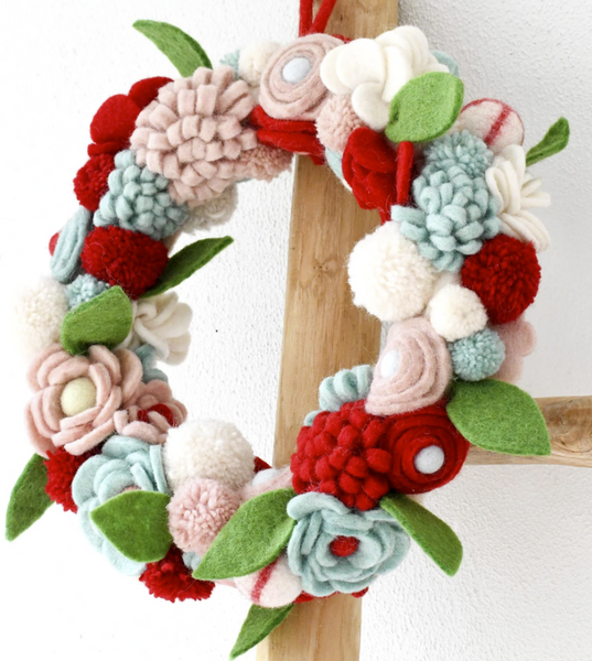 Felt Flower Wreath - Premium and Unique gift christmas, feltoy, fingerpuppet, formom, handmade, roomdecor, taratreasures Pretend Play from Taratreasures - Shop now at AU family concept store Mommy's Pouch