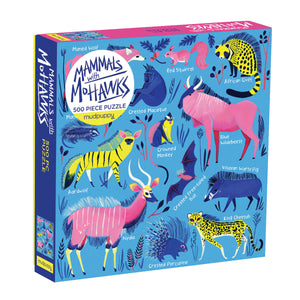 Mudpuppy 500pc Mammals with Mohawks Family Puzzle - Premium and Unique gift 500pieces, 8+, animal, mudpuppy, preschooler, puzzle  from Mudpuppy - Shop now at AU family concept store Mommy's Pouch