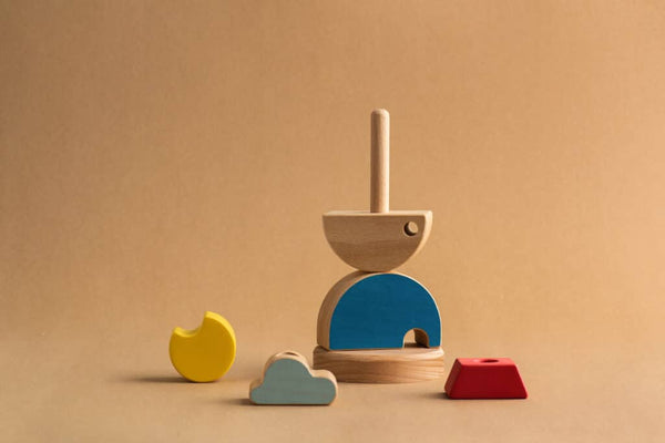 Sea landscape Stacking Toy 🌊 - Premium and Unique gift animiwoodworkshop, forkids, greece, handmade, montessoritoy, sensorytoy, stackingtoy, toddler, woodentoy Wooden Toys from Animi Wood Workshop - Shop now at AU family concept store Mommy's Pouch