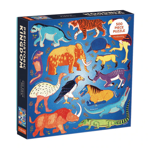 Mudpuppy 500pc Prehistoric Kingdom Wild Family Puzzle - Premium and Unique gift 500pieces, 8+, animal, mudpuppy, preschooler, puzzle  from Mudpuppy - Shop now at AU family concept store Mommy's Pouch