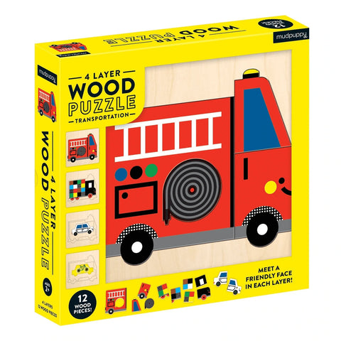 Mudpuppy 4 Layer Wooden Puzzle - Transport - Premium and Unique gift 2+, mudpuppy, puzzle, toddler, Vehicles, woodenpuzzle, woodentoy  from Mudpuppy - Shop now at AU family concept store Mommy's Pouch